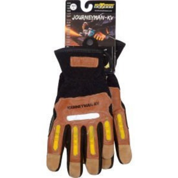 Pip PIP Maximum Safety Journeyman KV, Professional Workman's Glove, Brown, L, 1 Pair 120-4100/L